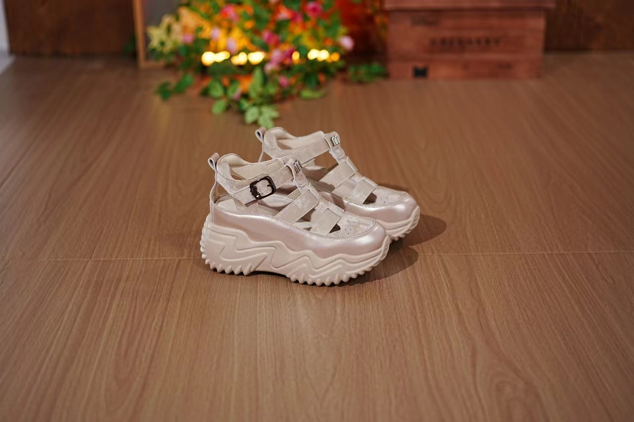 Women's Height Increasing Insole Dad Summer Versatile Korean Style Thick Casual Shoes