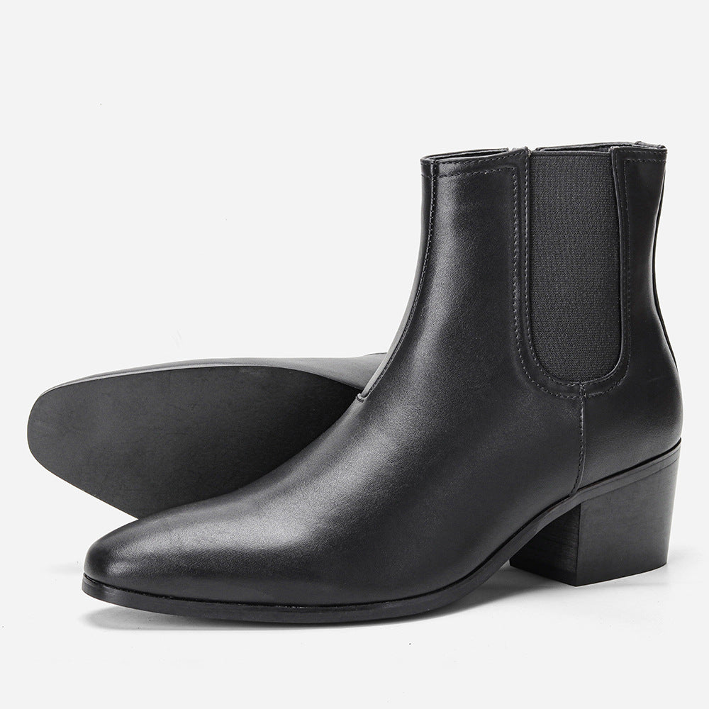Men's Fashion Elevator High-heel Chelsea Ankle Boots
