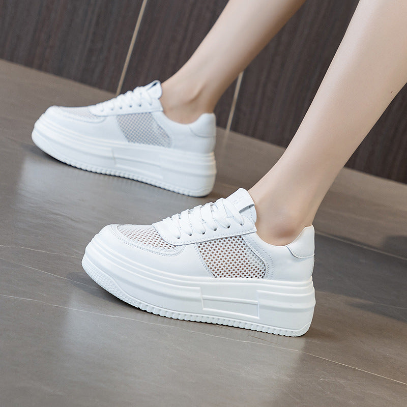 Women's Platform White Summer Sports Hight Increasing Casual Shoes