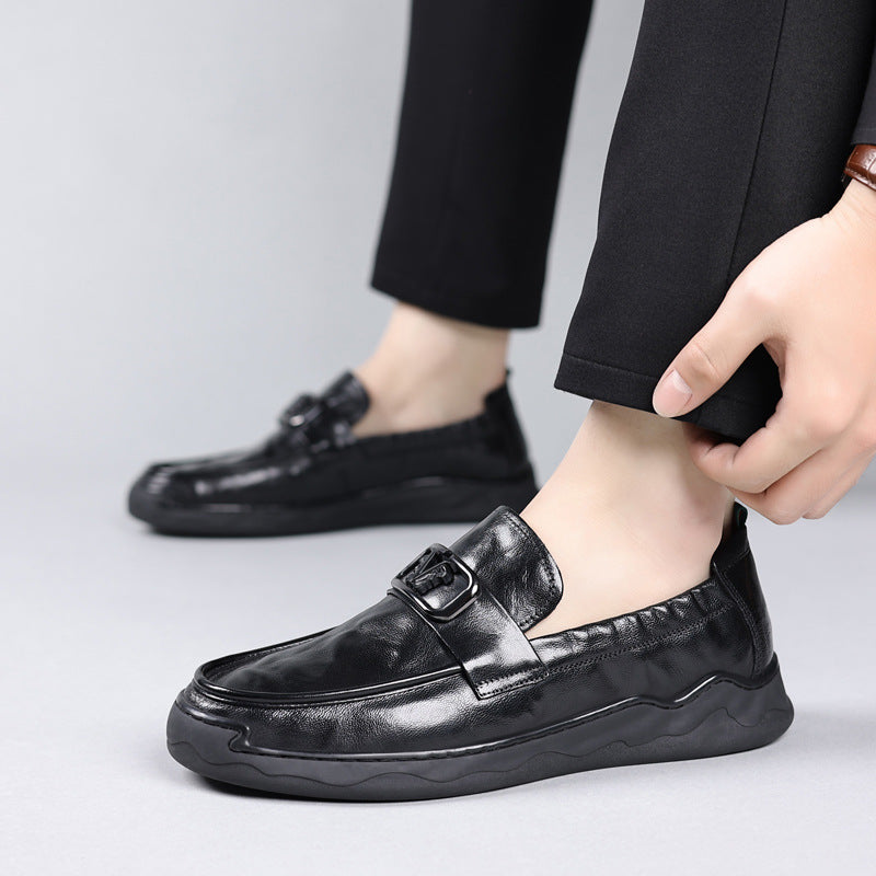 Men's Sheepskin Summer Soft Genuine Surface Slip-on Loafers