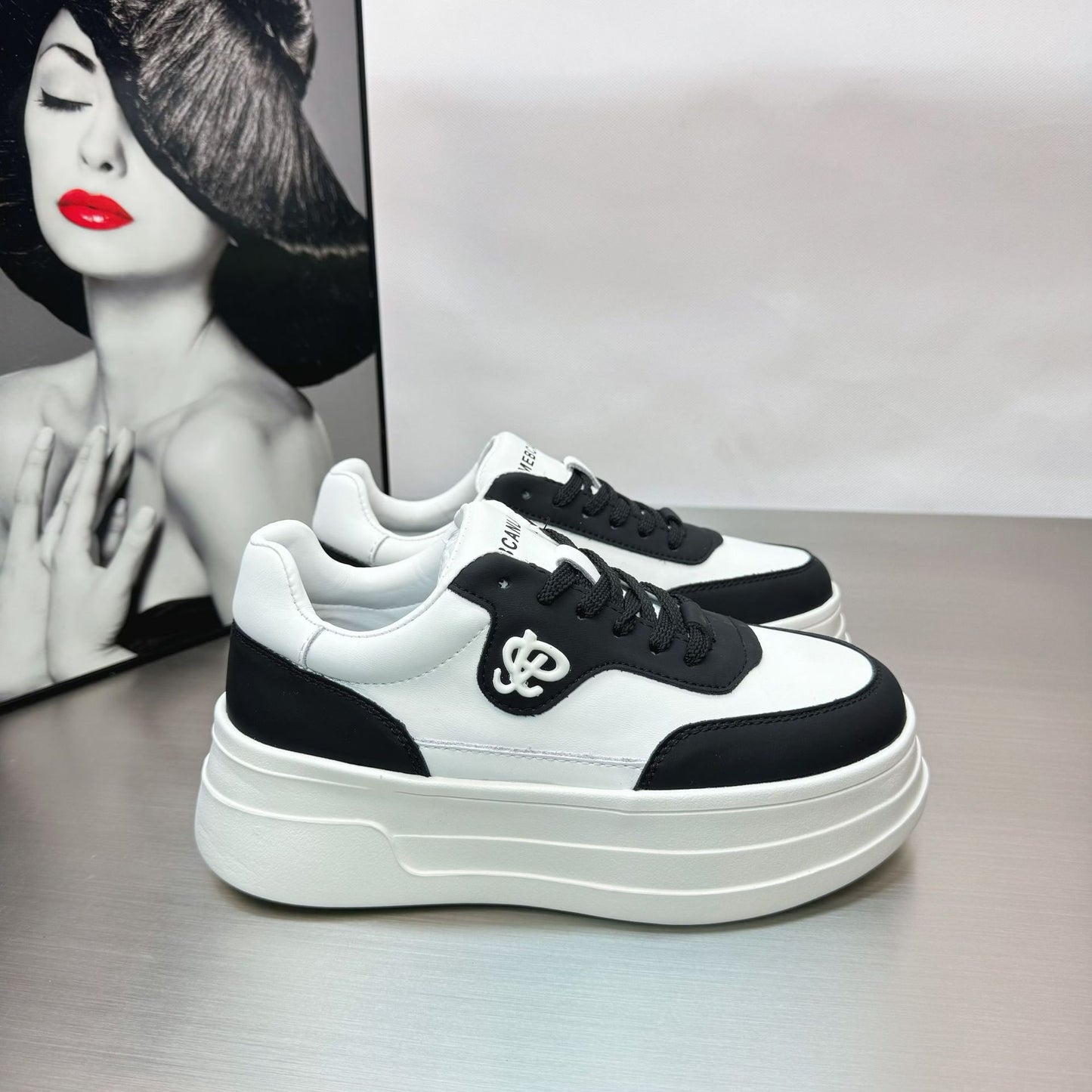 Platform White Female Genuine Elevator Muffin Casual Shoes