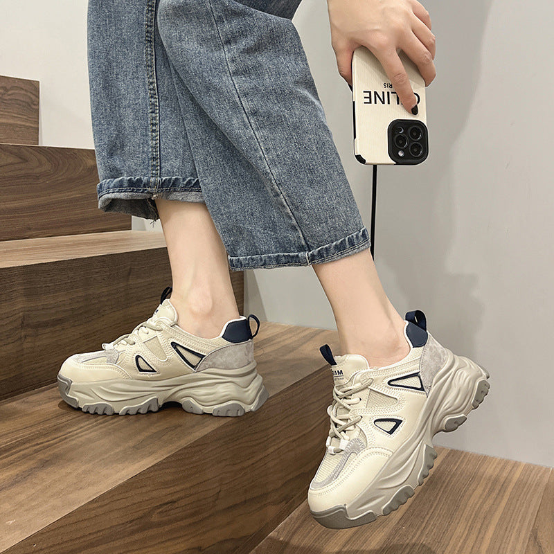 Women's Dad Spring Muffin Platform Mesh Breathable Versatile Sneakers