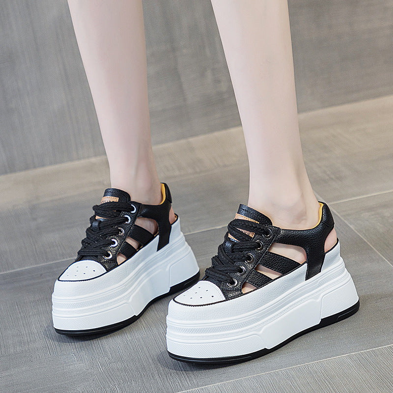 Women's Muffin Height Increasing Insole Closed Toe Sandals