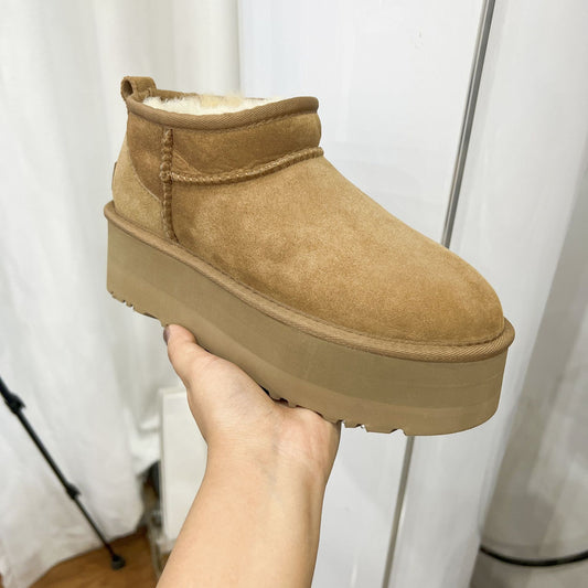 Thick-soled Sheep Double Face Short Warm Snow Boots