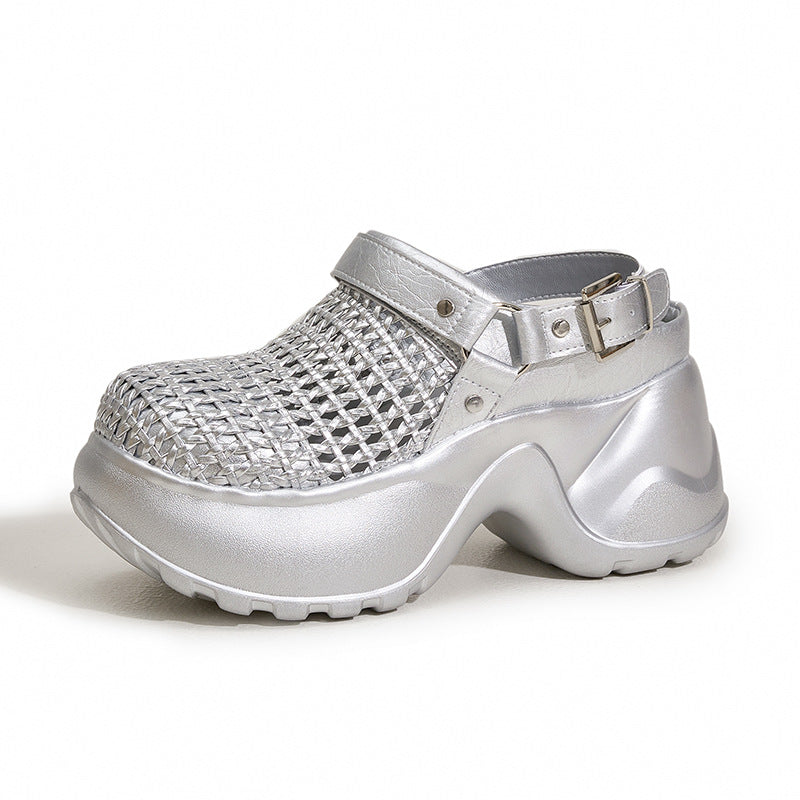 Women's Wear Fashionable Round Hole High Platform Sandals