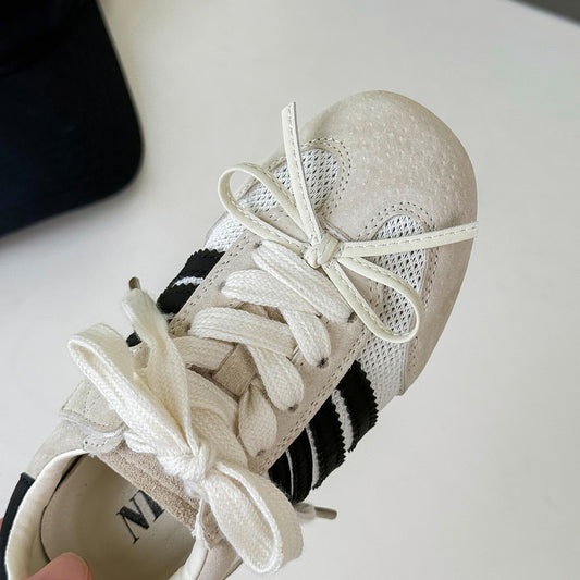 Children's Korean Style Bow Lace Single Mesh Breathable Kid's Sneakers