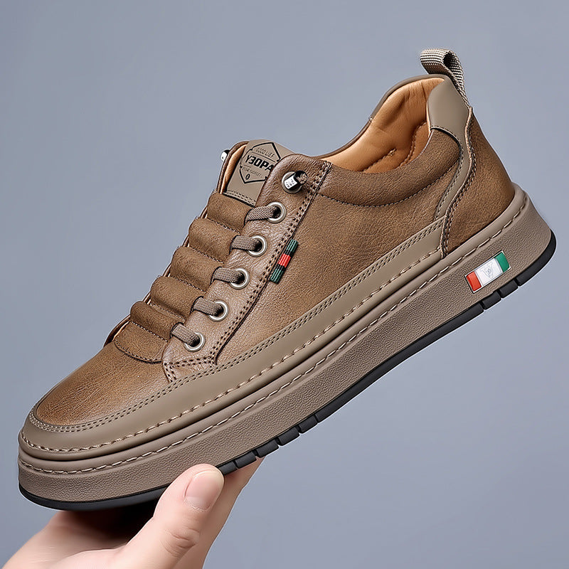 Men's Fashionable Breathable Sports Versatile Daily Commuter Leather Shoes