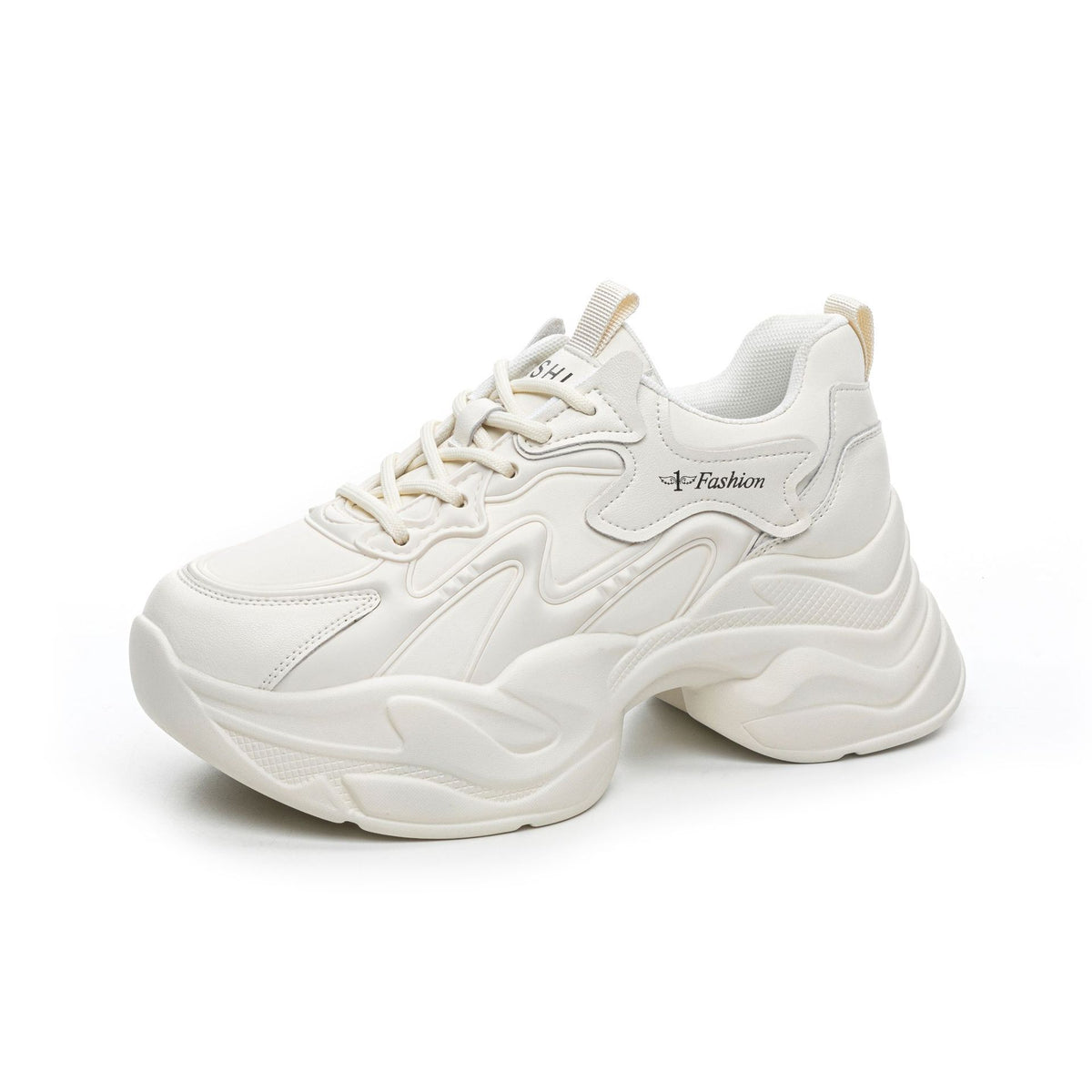 Women's Spring Small Flat Daddy White Wedge Platform Women's Shoes