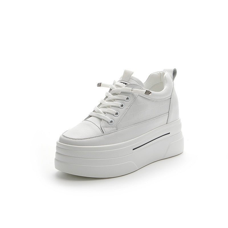 Women's Four Thick-soled High Hidden White Thin Casual Shoes
