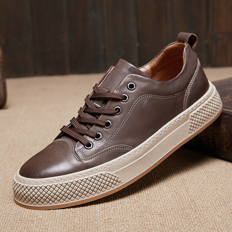 Men's Retro Fashion Brushed Autumn Thick Bottom Online Light Men's Shoes
