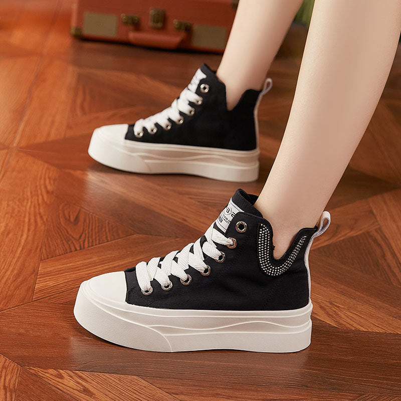 Women's Summer Breathable Mesh Red Fashion Canvas Shoes