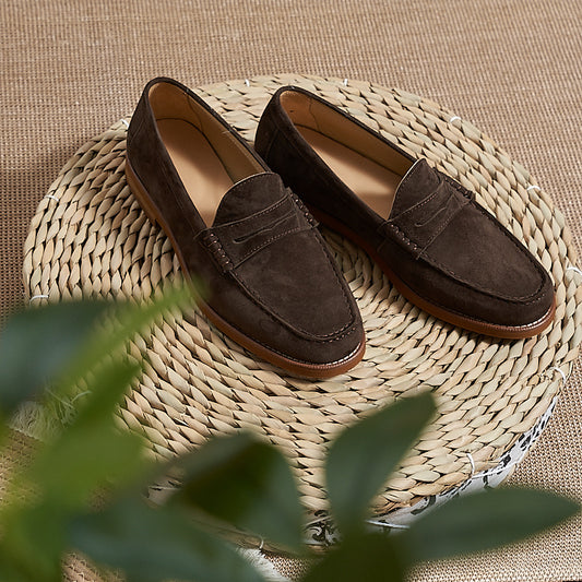 Men's Slip-on Suede Platform Board Spring Loafers