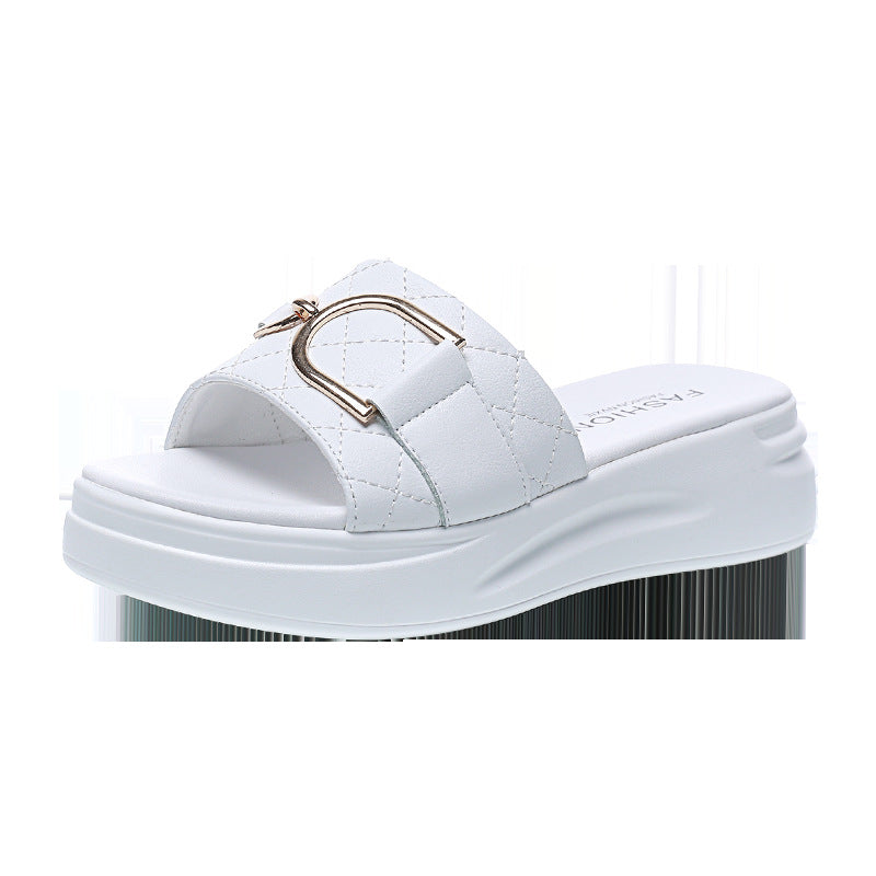 Women's Summer Korean Thick Bottom Outdoor Slippers