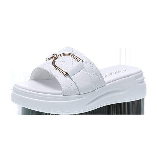 Women's Summer Korean Thick Bottom Outdoor Slippers
