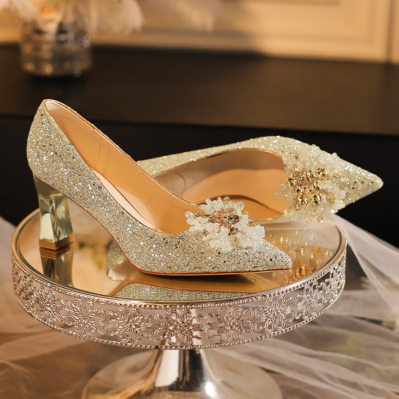 Women's French Wedding High-grade High Dress Banquet Women's Fashion Shoes