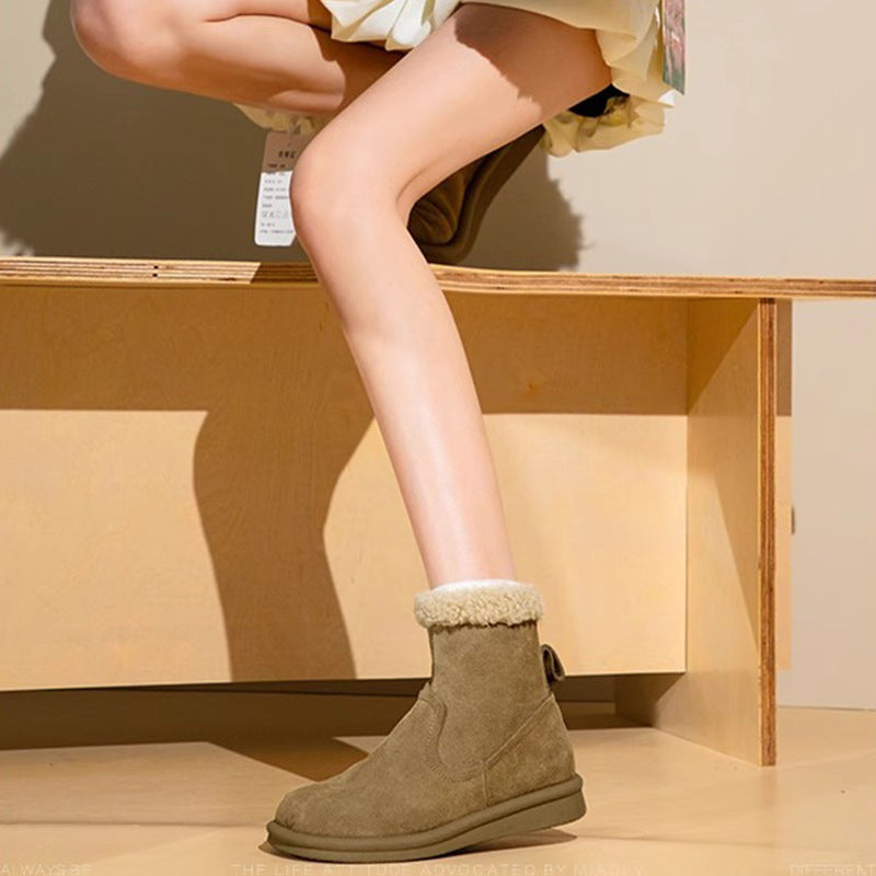 Women's Genuine Retro Fluffy Thick Bottom Plus Boots