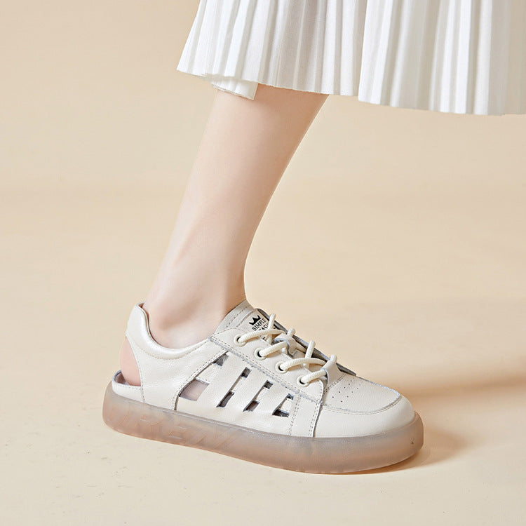 Women's Flat Comfort Round Toe Elastic Band Casual Shoes
