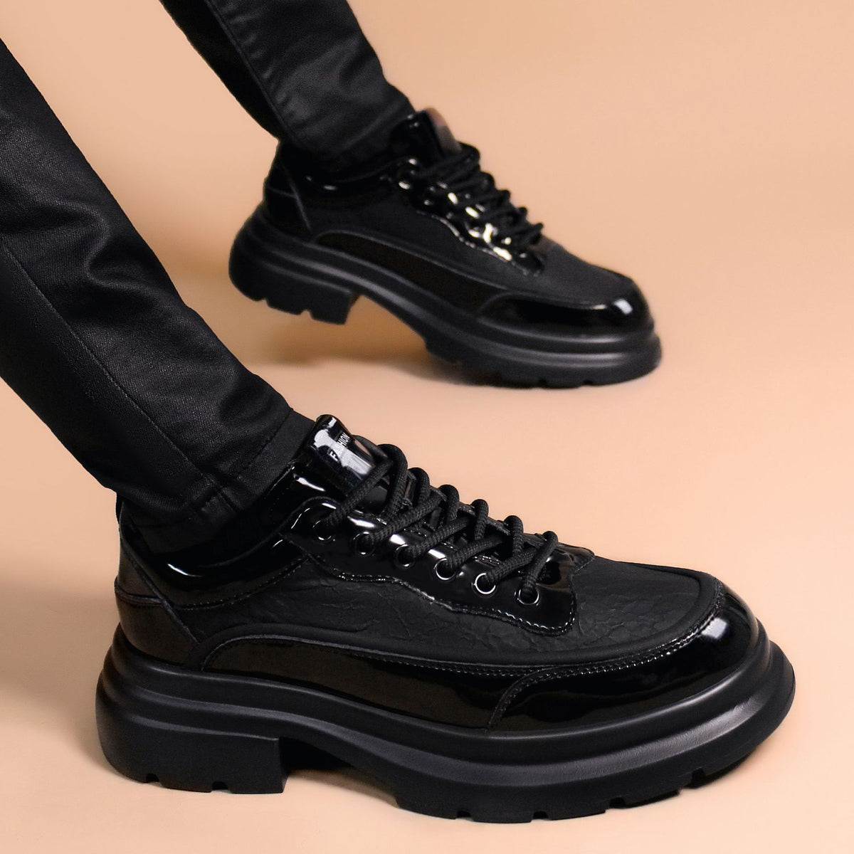 Men's Platform Increased Derby Formal British Wild Support Men's Business Leather Shoes