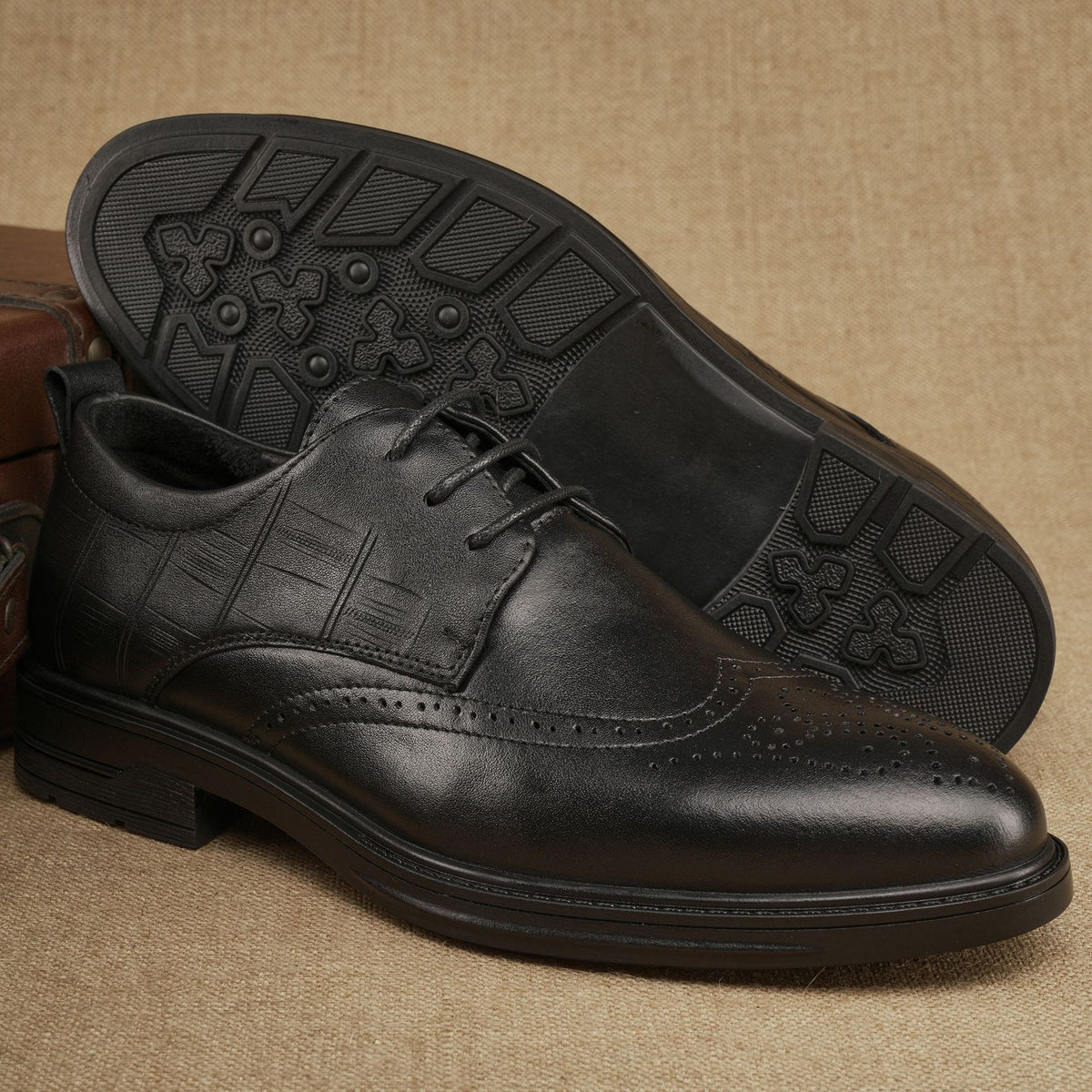 Men's Business Formal Wear Top Layer Cowhide Men's Casual Leather Shoes