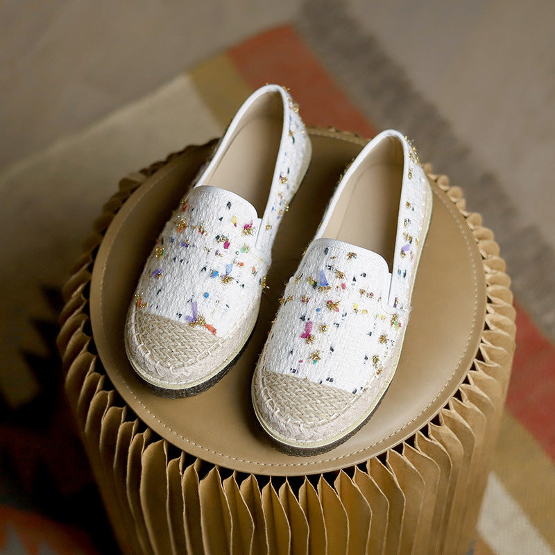 Women's Ramie Sole Classic Style Vintage Weave Women's Casual Shoes