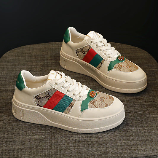 Women's Dirty Spring Genuine Platform Sports Leisure Sneakers