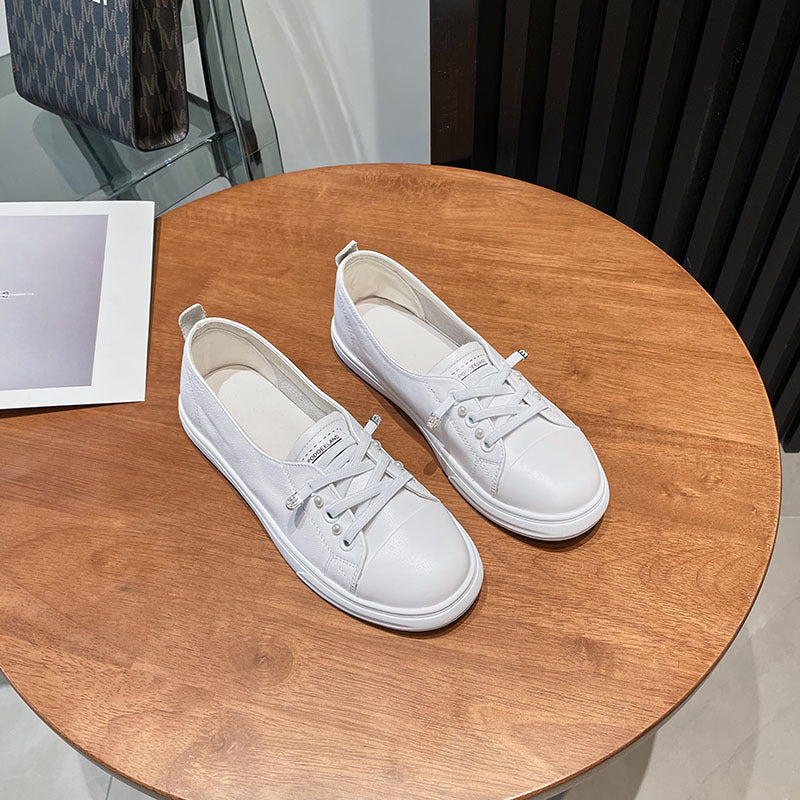 Women's White Board Spring Pearl Sports Tide Casual Shoes