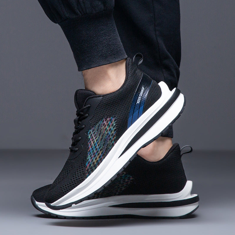 Men's Oversized Mesh Fashion Platform Height Increasing Sneakers