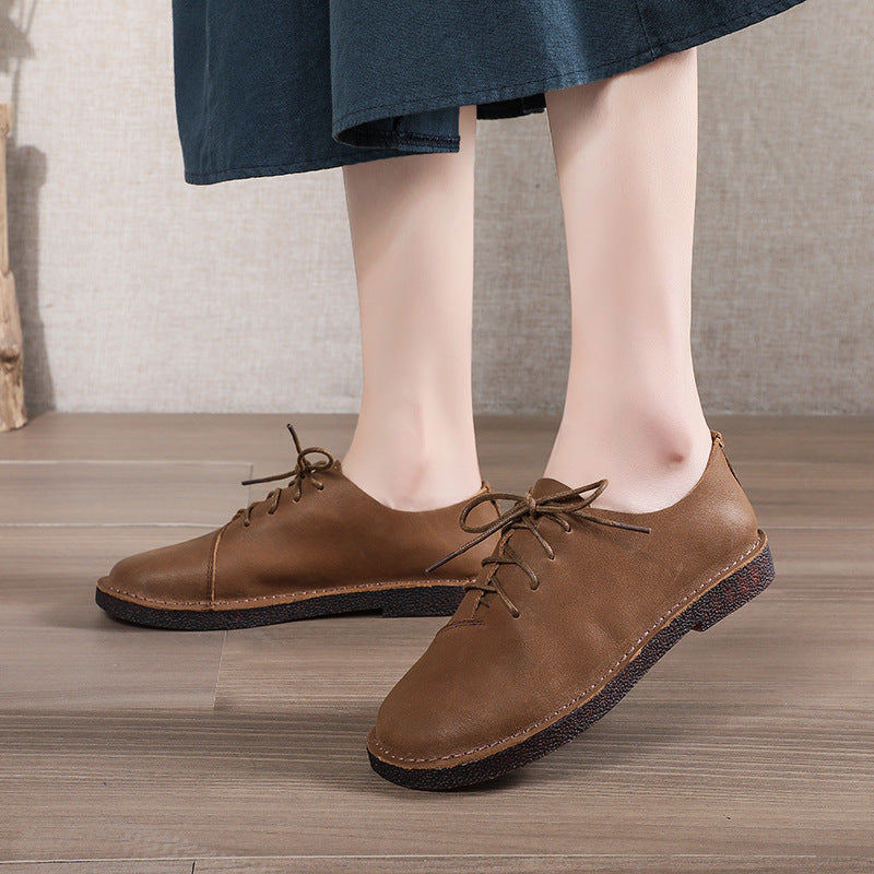 Women's & Men's Handmade Leisure Genuine Literary Mori Round Casual Shoes