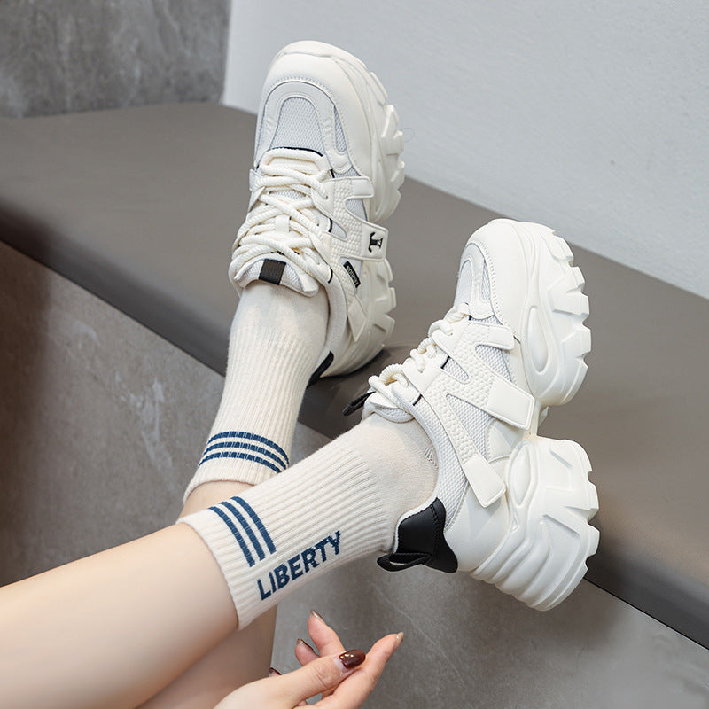 Women's Platform Dad Breathable Mesh Korean Sports Sneakers