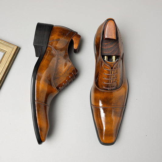 Men's Business Formal Wear Three Joint Italian Leather Shoes
