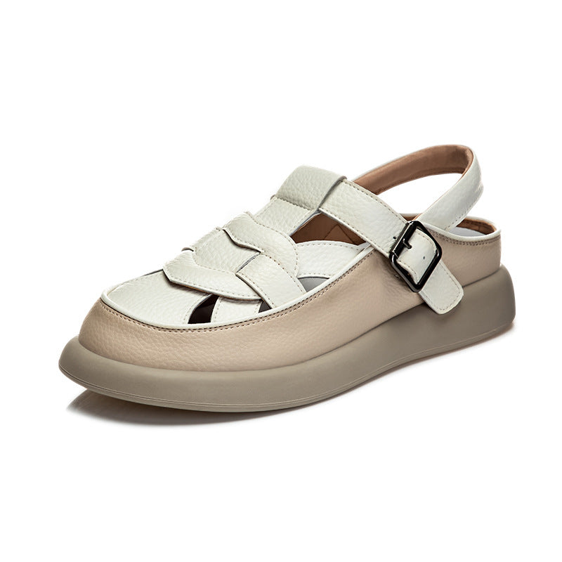Women's Summer Genuine Fashion Pig Cage Closed Toe Sandals