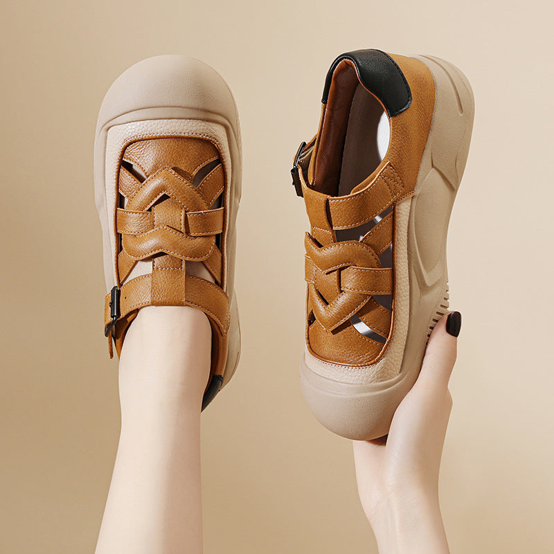 Women's Genuine Soft Bottom Summer Fashionable Breathable Casual Shoes