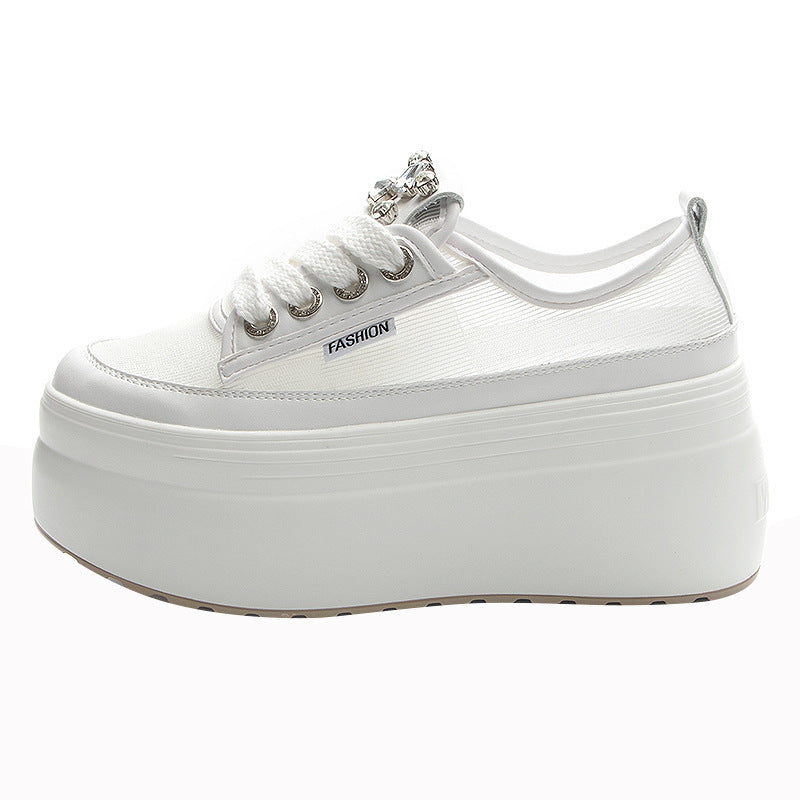 Women's Hollow Mesh Thin Thick Bottom Increased Casual Shoes