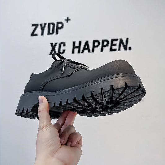 Men's Trendy High-grade British Style Hair Stylist Leather Shoes