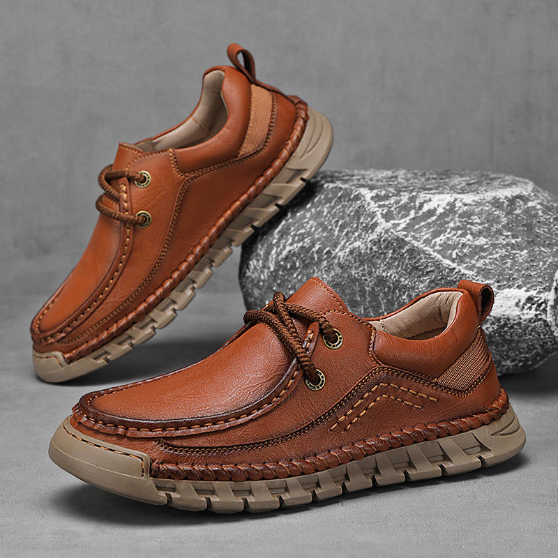 Men's Authentic Fashion Handmade Plus Size Men's Casual Leather Shoes