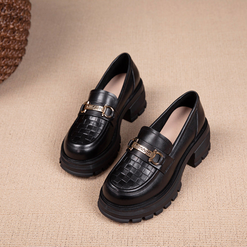 Women's Commuter Autumn British Style Platform Small Loafers