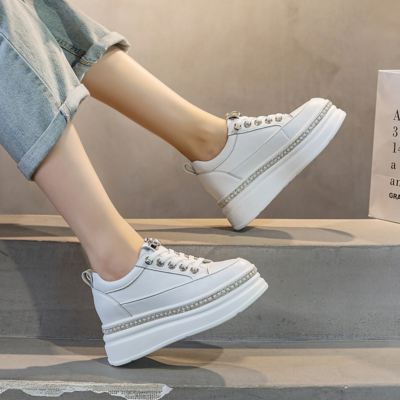 Women's Autumn White With Diamond Sole Women's Shoes