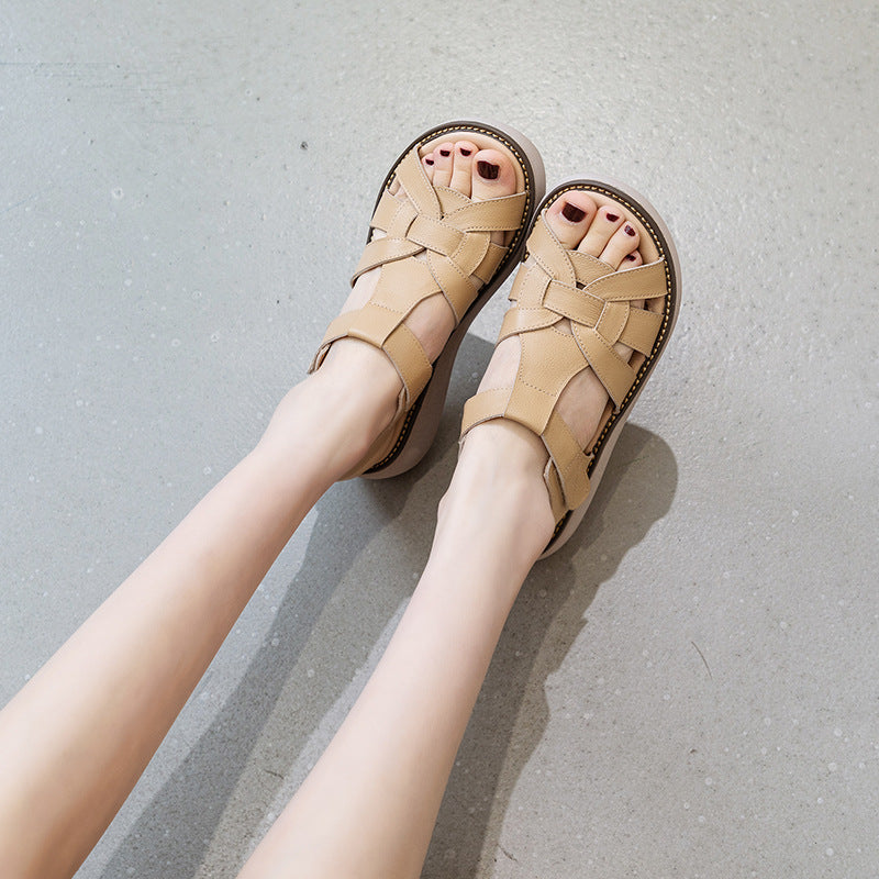 Women's Summer Vintage Soft Bottom Outdoor Wedge Sandals
