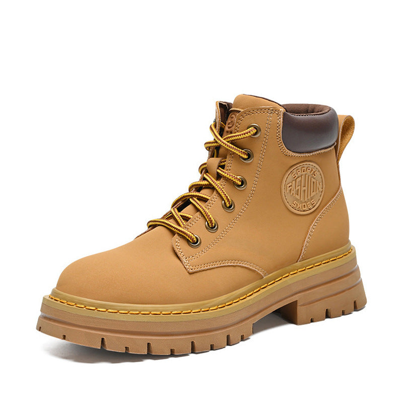 Women's Martin Short Chunky Platform Worker Tooling Boots