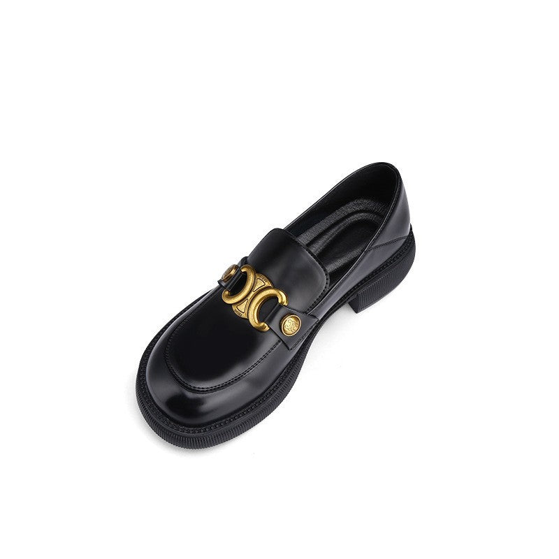 Women's Genuine Thick With British Style One Loafers