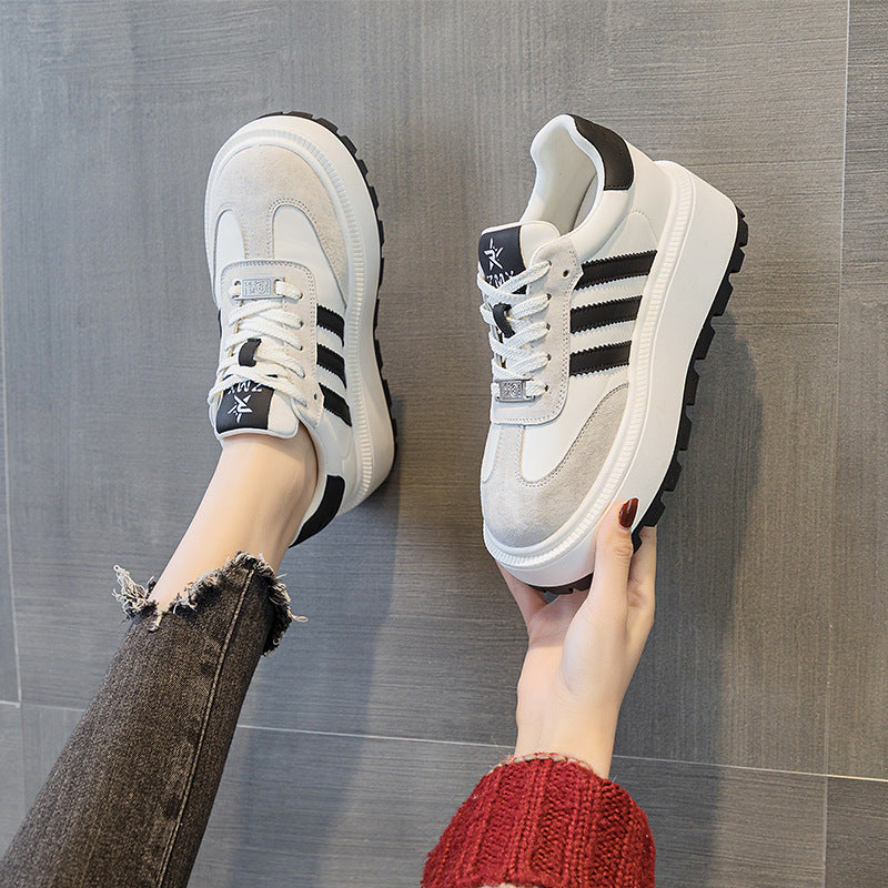 Women's German Training Spring White Small Skate Casual Shoes