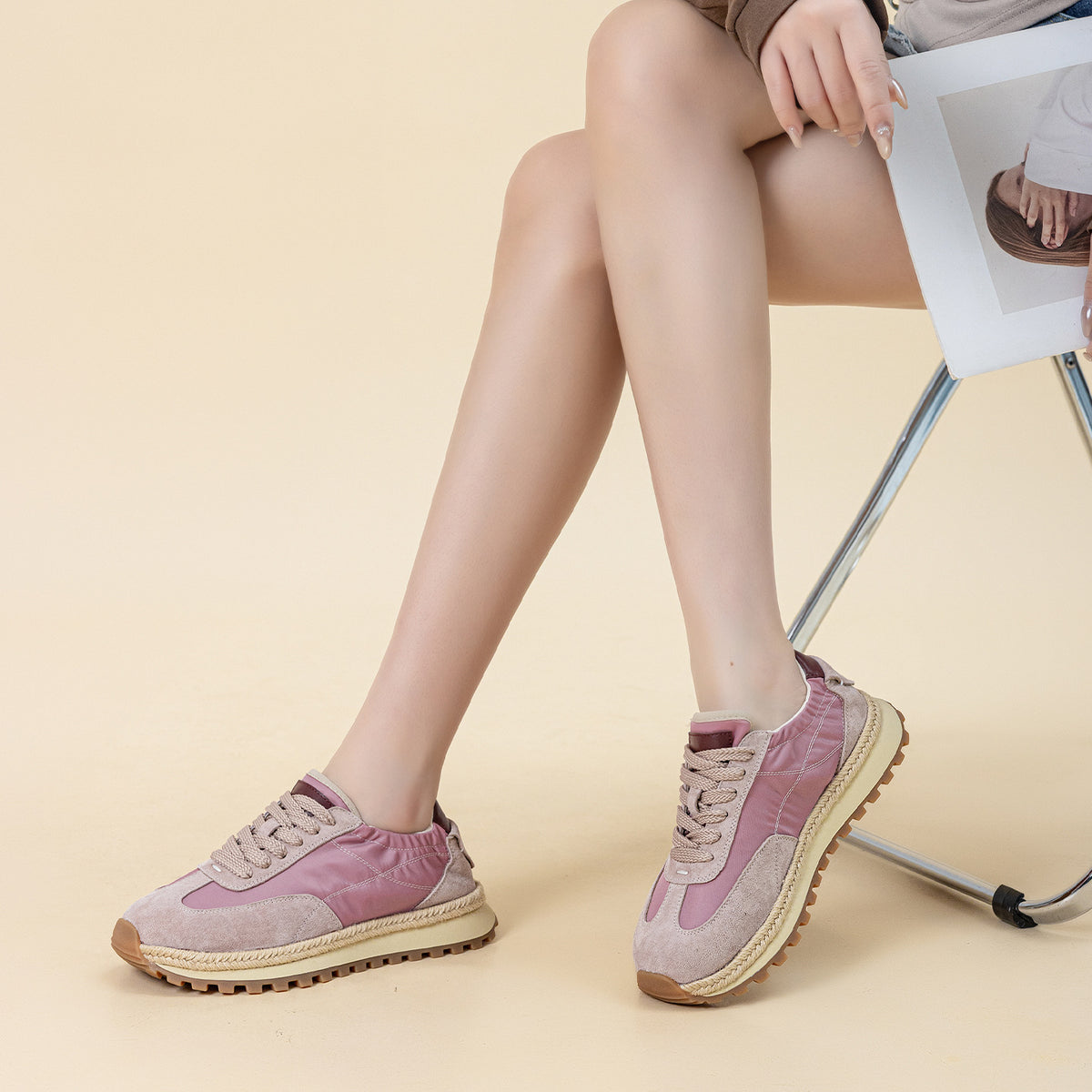 Women's Woven Breathable Genuine Cortez Summer Color Matching Women's Casual Shoes
