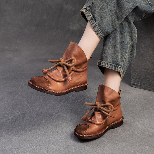 Women's Shu Lace Up Fashion Short Martin Boots