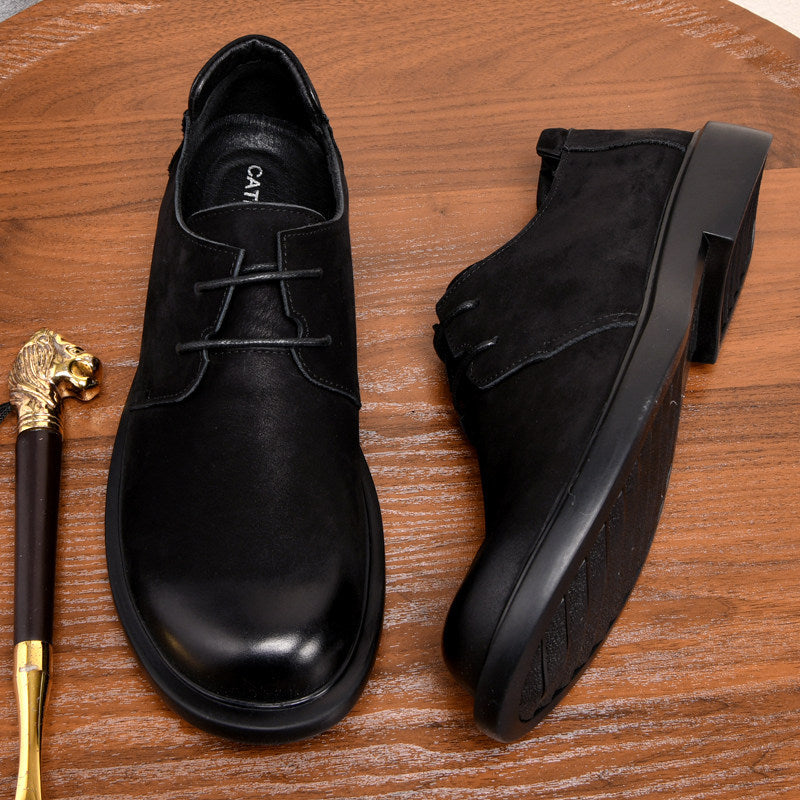 Men's Soft Cowhide Autumn Fashion Genuine Business Lace Up Men's Casual Leather Shoes