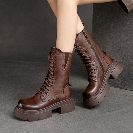 Women's Shu Side Zipper Fashion Martin Trendy Boots