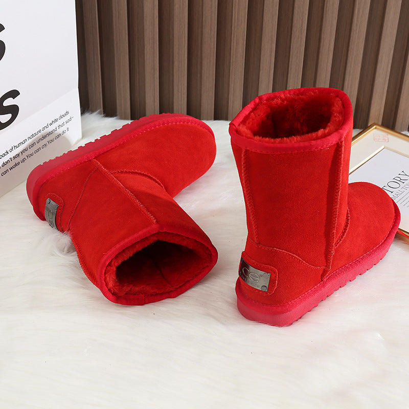 Women's Wedding Winter Thickened Fleece-lined Life Insulated Snow Boots