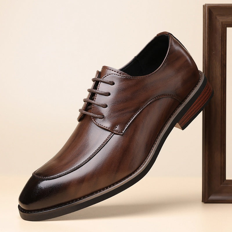 Men's Patchwork Large Size Formal Wear British Leather Shoes