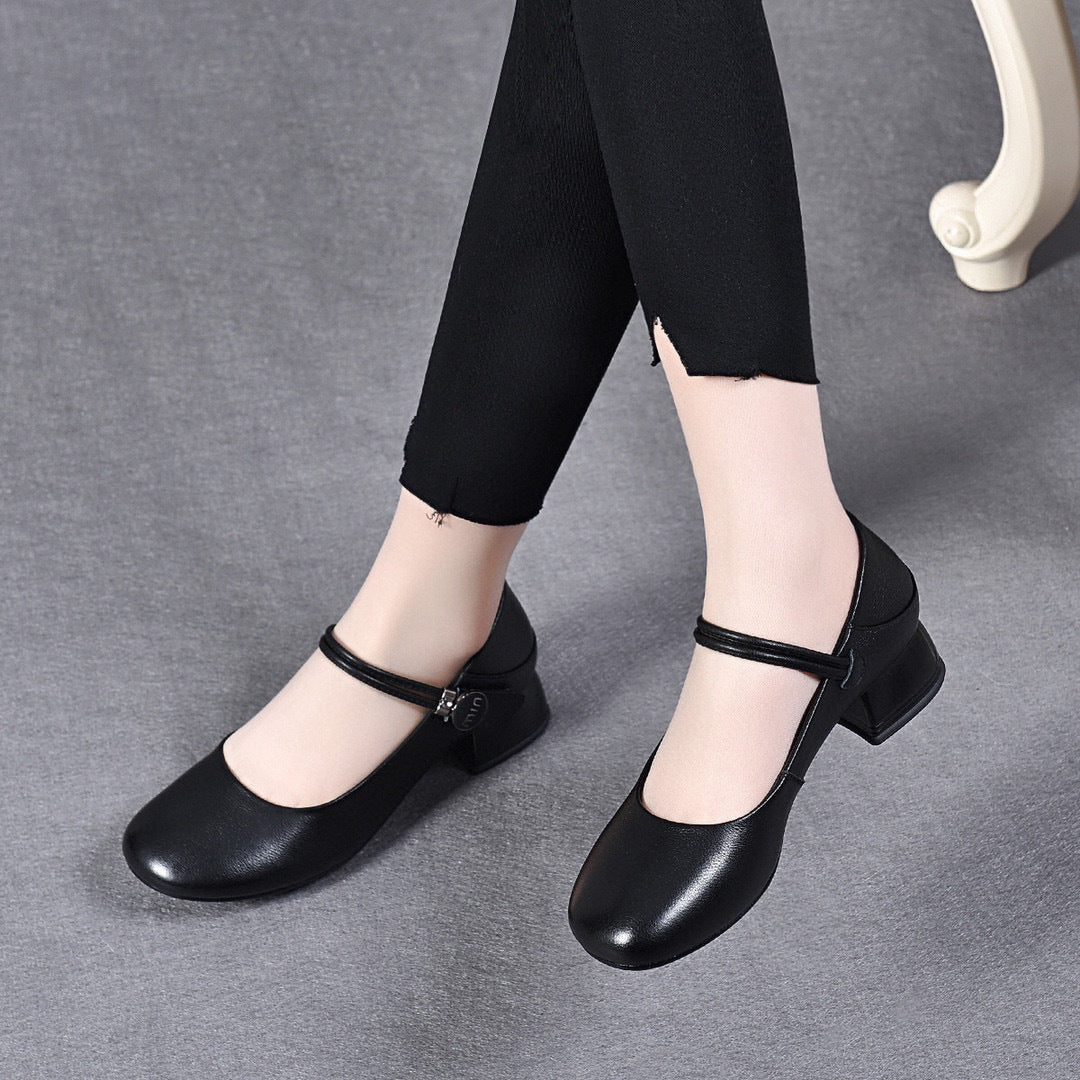 Women's Round Toe Flats Comfortable Low Mary Loafers