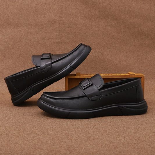 Men's Breathable Soft Bottom Green Slip-on Loafers