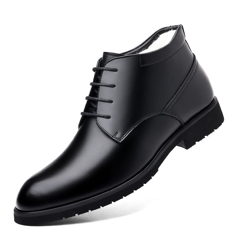 Men's Business Wear Fleece Lined Padded Warm Keeping Men's Shoes